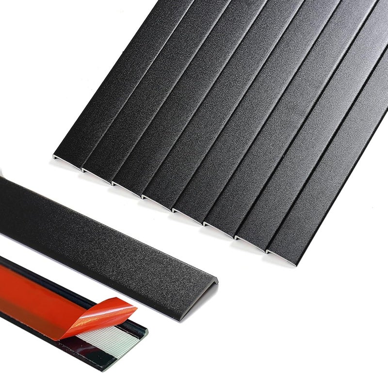 Tilingview 10 Pcs Peel and Stick Tile Trim Edge, Self-Adhesive 12" PVC Molding Edging for Kitchen Backsplash (Black) - Image 3